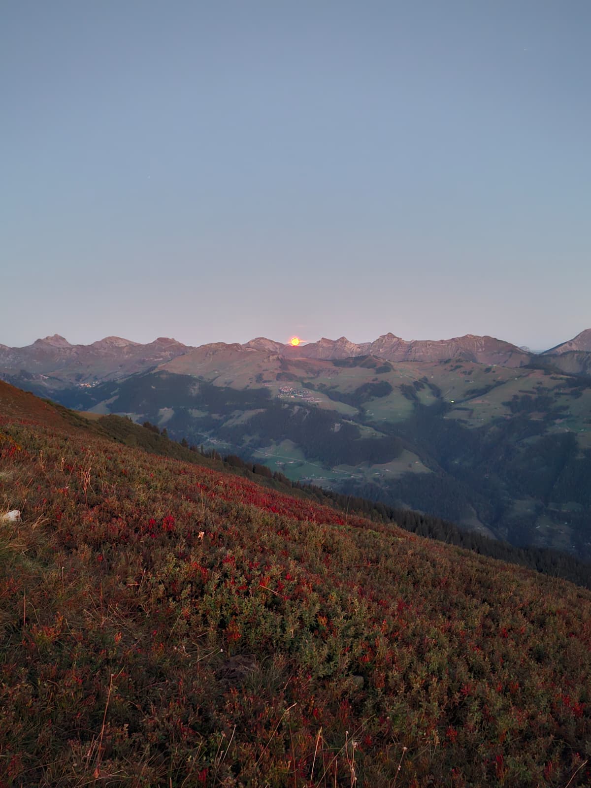Levé de soleil à la Dent de Valerette